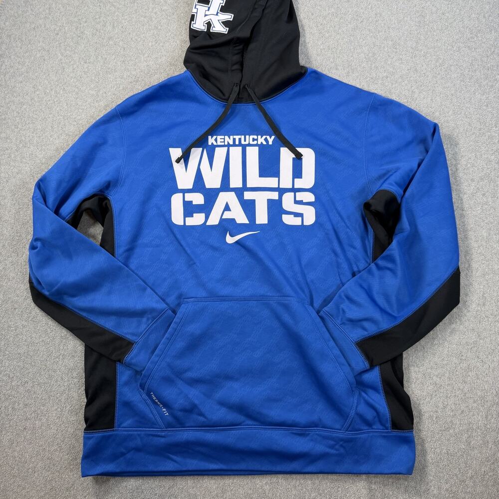 Kentucky Wildcats Nike Therma-FIT Hoodie Men's Large Blue Pullover Sweatshirt